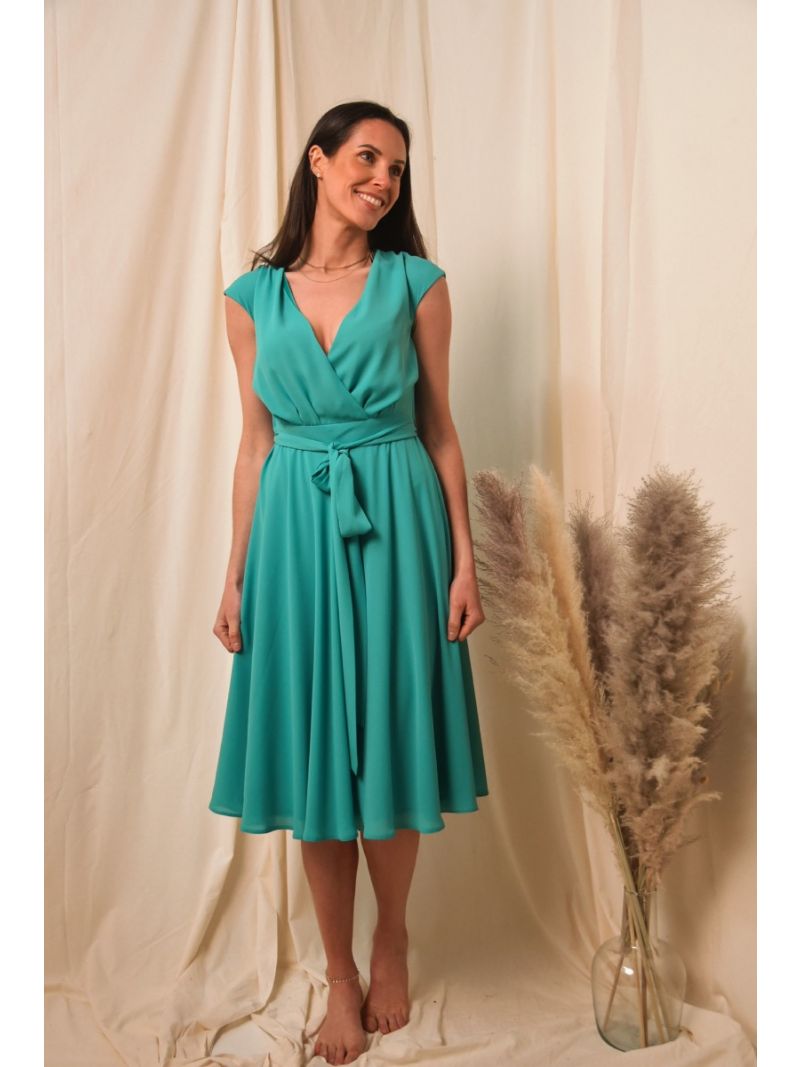 Robe cache coeur - Turquoise