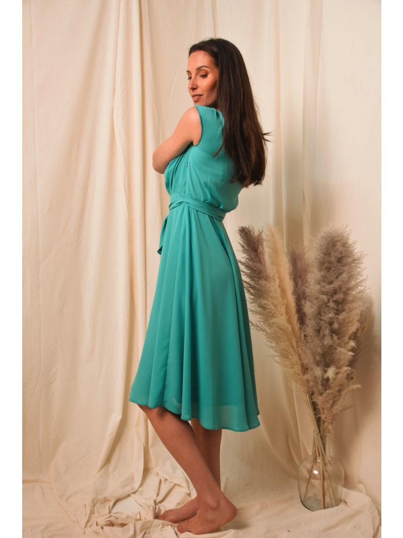 Hartvormige jurk - Turquoise