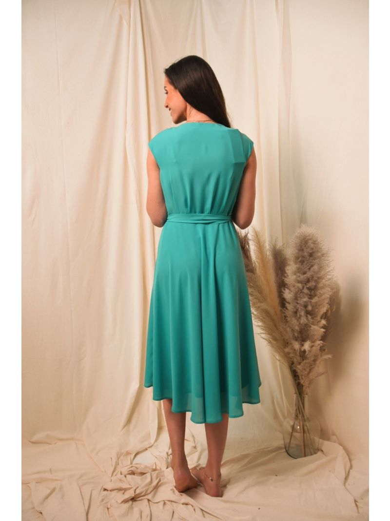 Hartvormige jurk - Turquoise