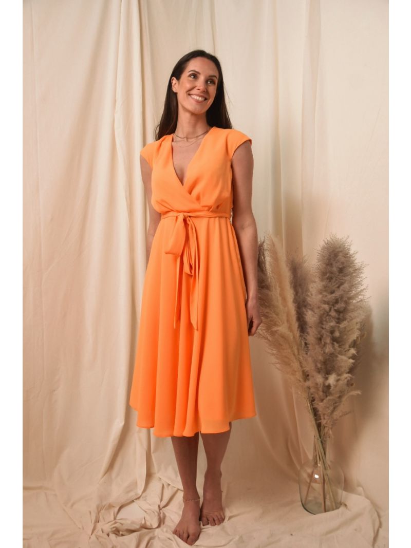 Hartvormige jurk - Oranje