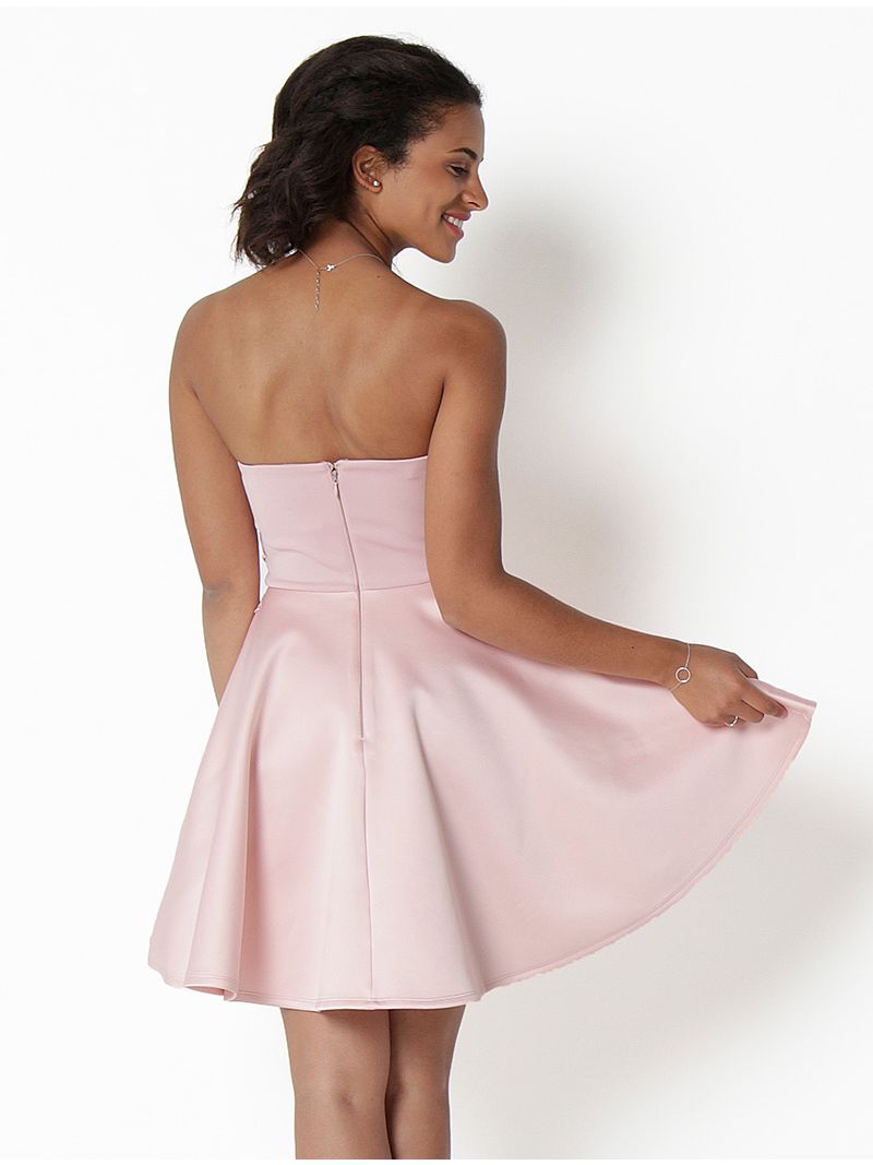 Overeenkomstig spanning helling Korte jurk met bustier - licht roze | Anne Sophie