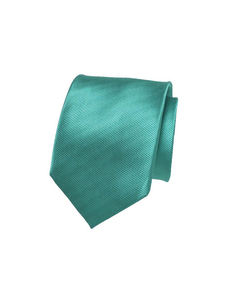Cravate en soie striée turquoise